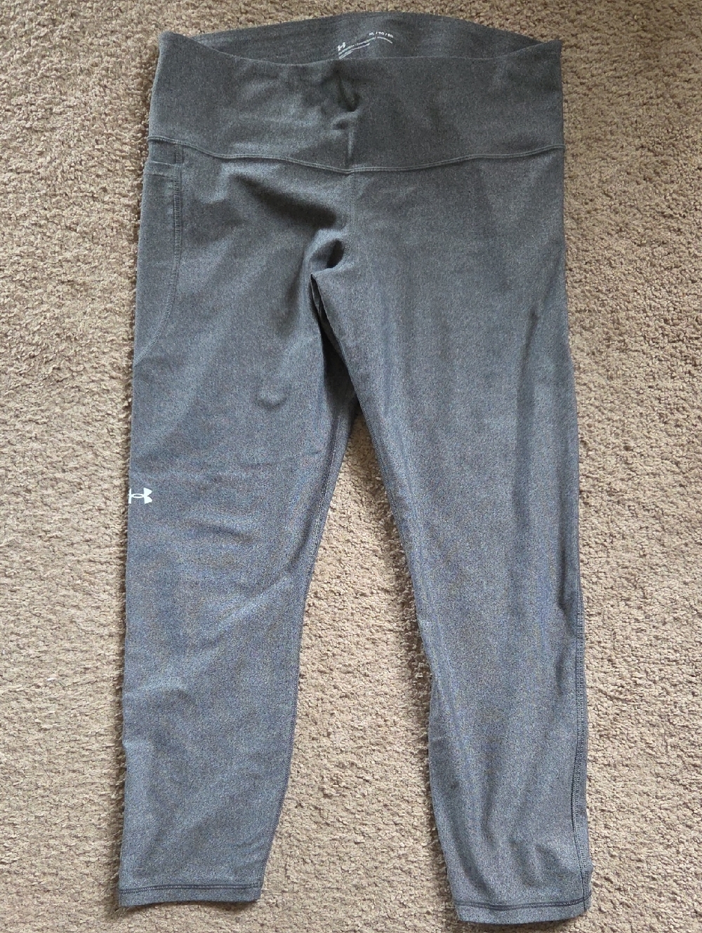 Under Armour Dark Gray Women's Performance Leggings, Size Xl